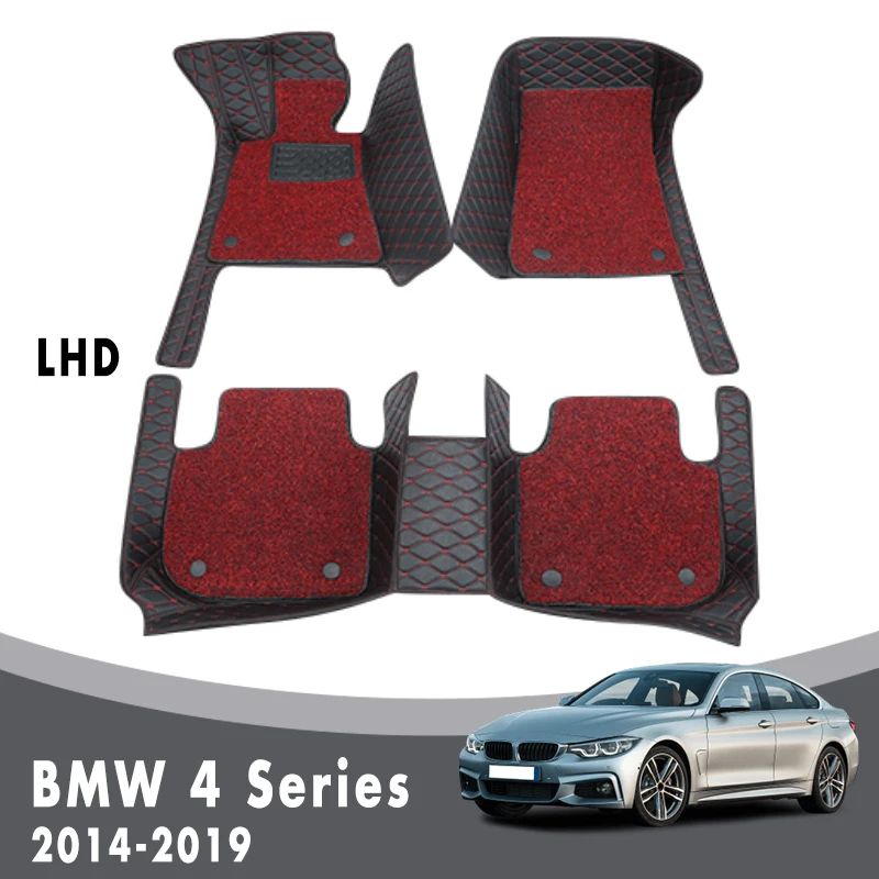 

Luxury Carpets For BMW 4 Series 2019 2018 2017 2016 2015 2014 Double Layer Wire Loop Custom Car Floor Mats Interior Accessories