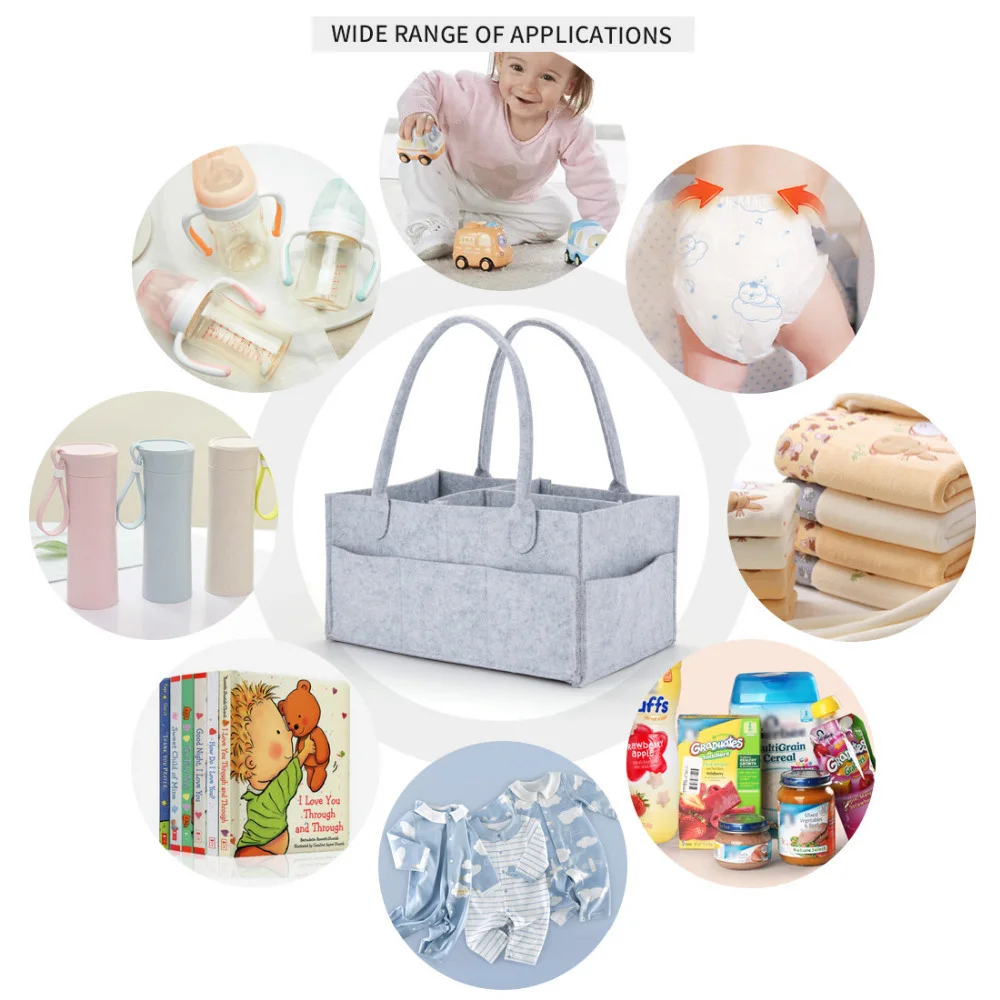 

Контейнер для хранения детских подгузников, сумка для детских подгузников, органайзер для подгузников, корзина, Экологически чистая, удобн...