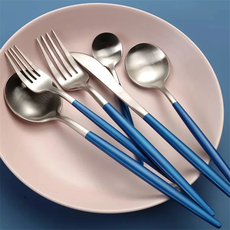 Столовые приборы из нержавеющей стали набор столовых приборов в западном стиле