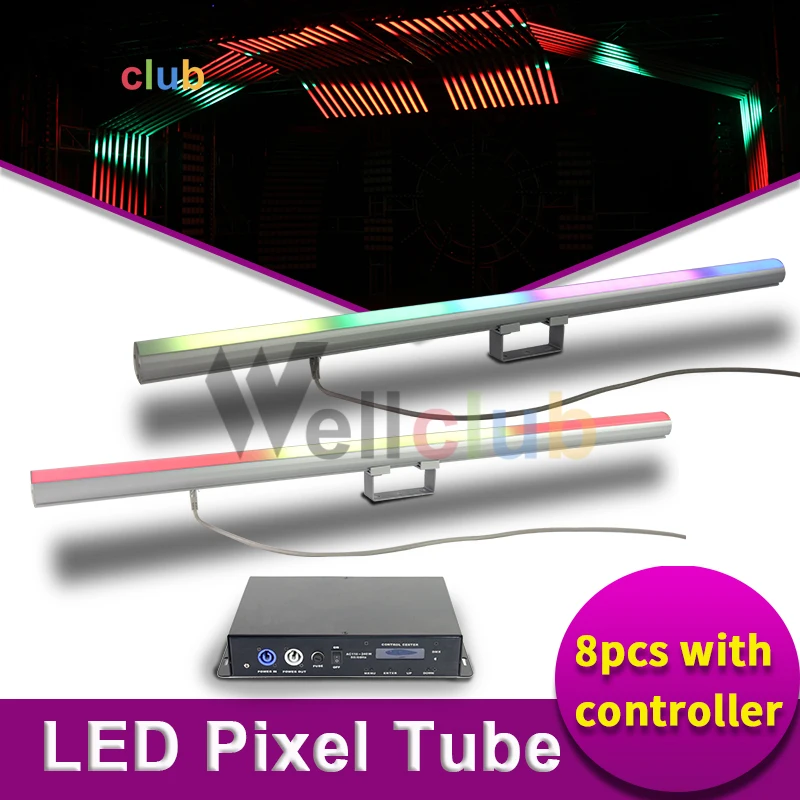8 шт. с контроллером RGB настенная шайба светодиодная Пиксельная трубка Dmx барный