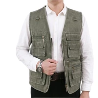 new male casual summer big size cotton sleeveless vest with many pockets men multi pocket photograph waistcoat xl 7xl vests