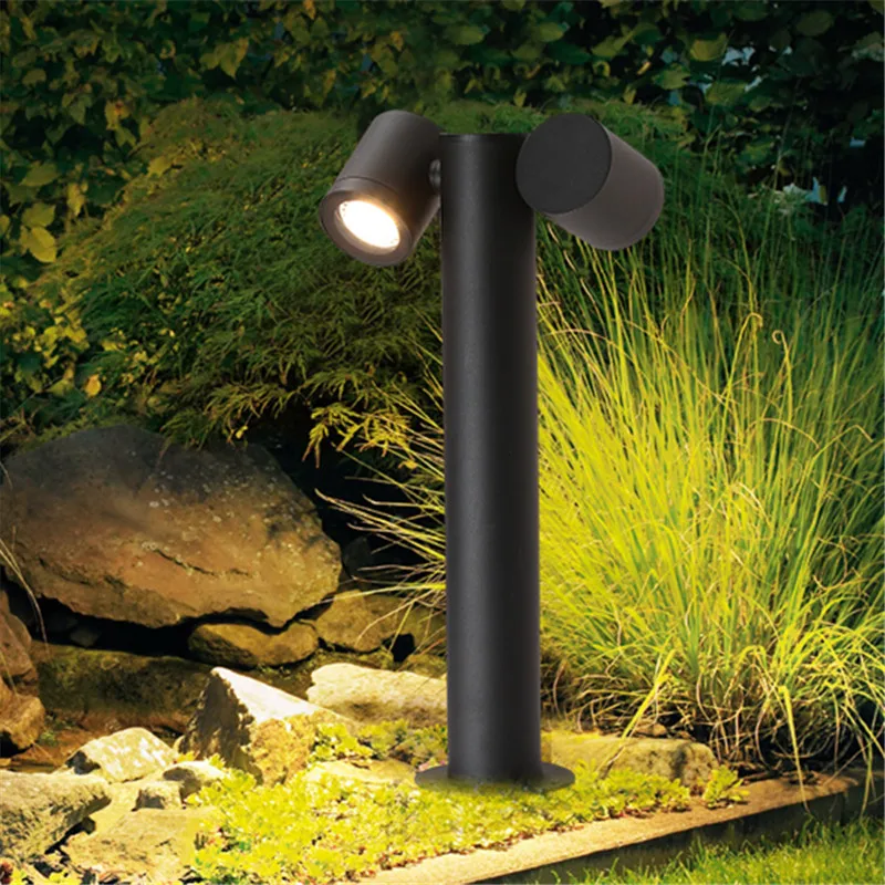

9 Вт 18 Вт светодиодный COB двухголовый светильник для газона вращающийся садовый светильник наружный дорожка для прохода парк ландшафтный св...