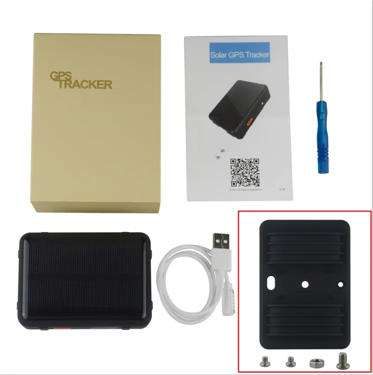 Gps трекер для овец, коровы, скота, лошадей, с RF-V34 солнечной энергии, мощный магнитный gps-трекер, автомобильный локатор, 9000 мАч, долгий режим ожидания - Цвет: with Collar holder2