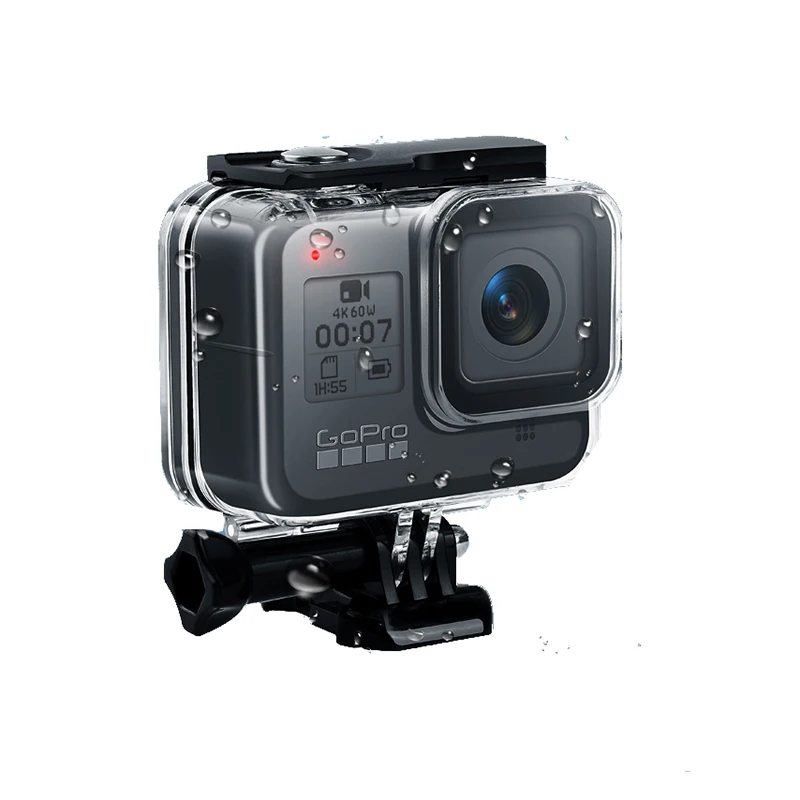 Дешево Набор аксессуаров для Go Pro 8, водонепроницаемый чехол для GoPro Hero 8, Hero8, защитная рамка для экшн-камеры, защитная пленка