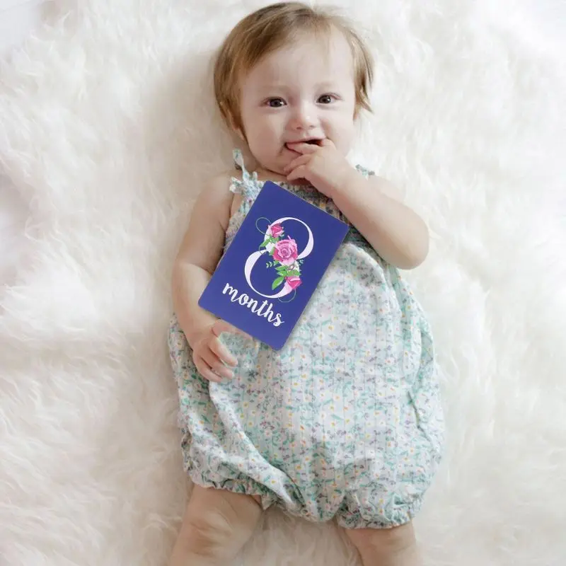 

Baby Milestone Photo Cards - Set of 12 Photo Cards To Capture Your Baby's First Year Memorable Moments