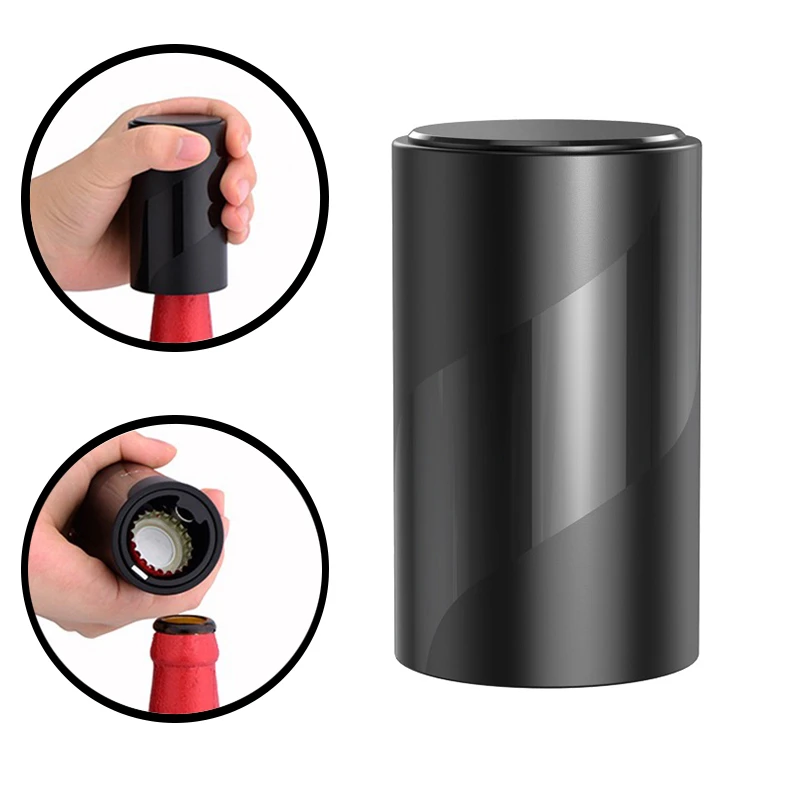 

Автоматическая Магнитная открывалка для пивных бутылок, портативный штопор из нержавеющей стали с отжимом, аксессуары для кухни