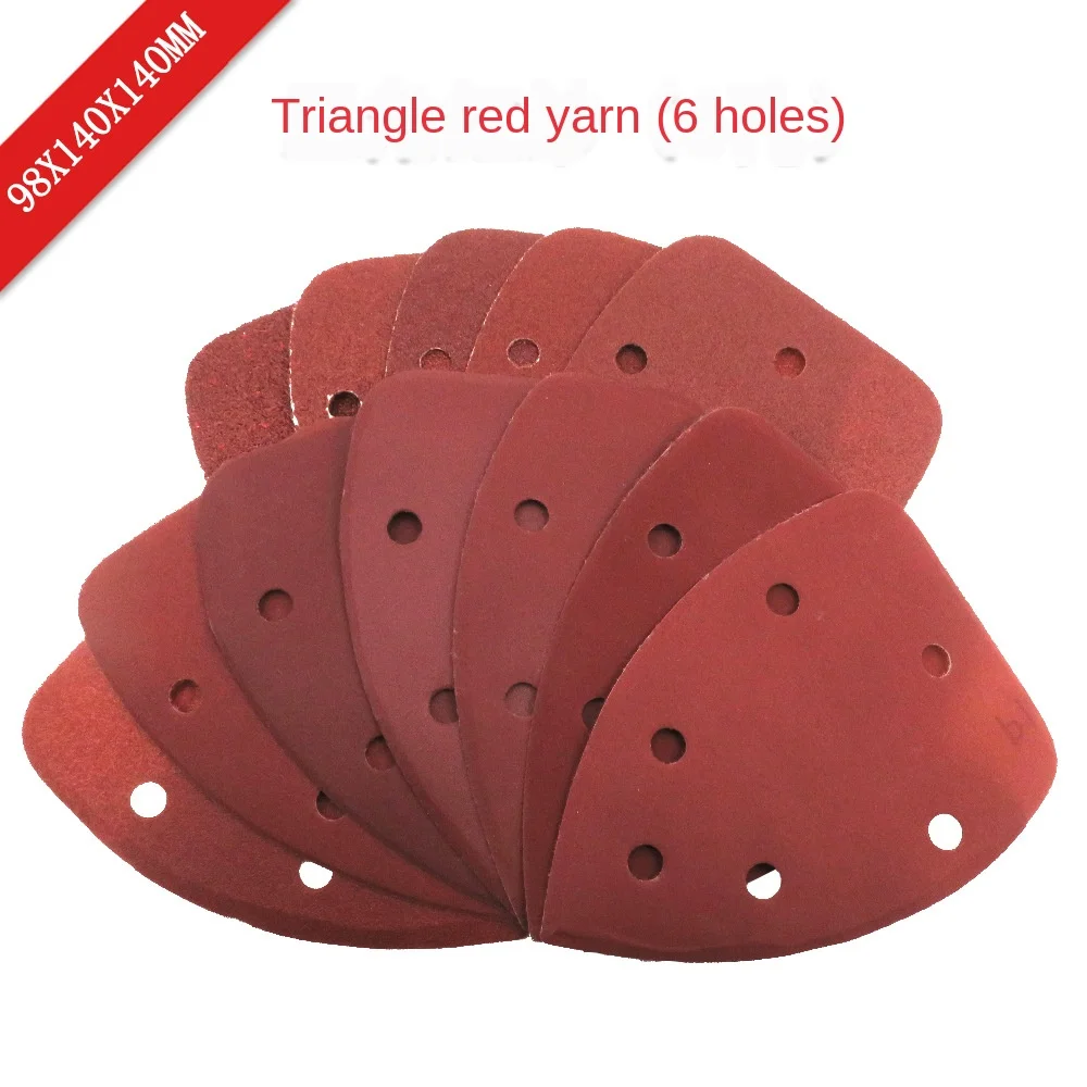 5 шт. полированный красный песок матовый лист 98 мм треугольник 6 отверстий