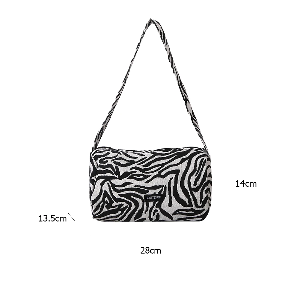 

Plush Animal Pattern Underarm Bag Female Cylinder Shaped Shoulder Daily Handbags Youth Ladies Simple Versatile Bag