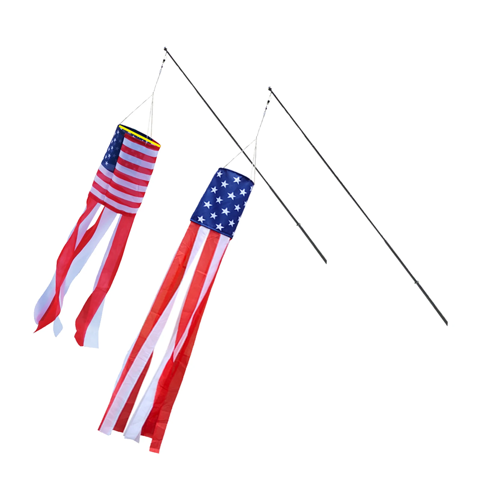 

American Flag Windsock Weather Vane Garden Outdoor Patriotism Hanging Decor