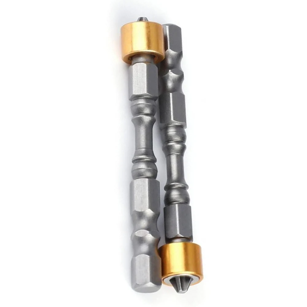 

5/10Pcs Aluminum PH2 Phillips Single Head Magnetic Screwdriver Bits Anti-Slip Chrome Vanadium Steel Hex Shank Drywall Screw
