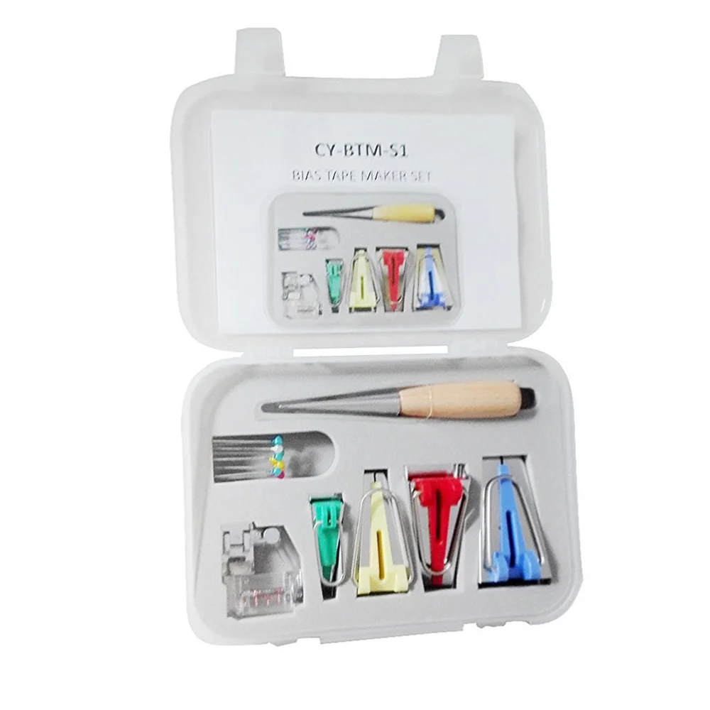 Коробка привязки оснастки на ножной косой ленты мейкер штифт набор шитья | Дом и