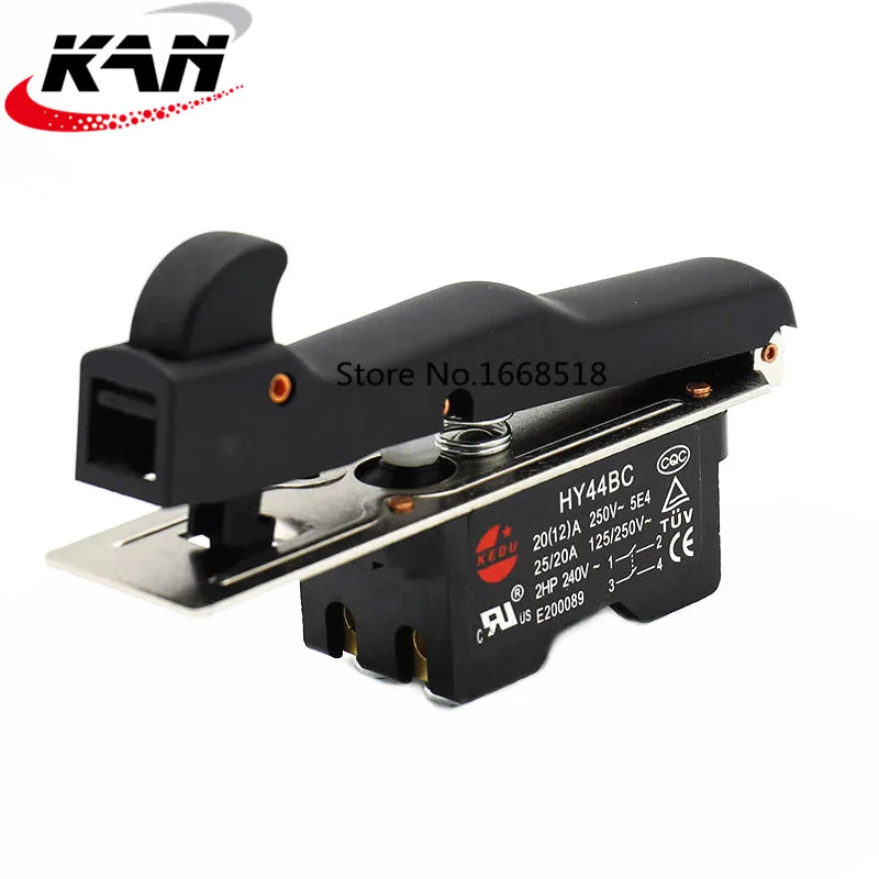 KEDU HY44BC 125/250V 25/20A Электрический инструмент триггер переключатель дрель кнопочные