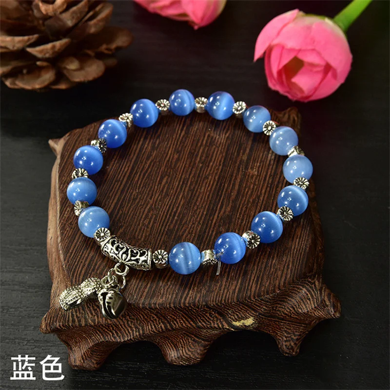 Браслет с подвеской из искусственного агата кошачий глаз для мужчин и женщин |