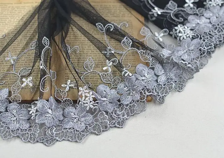 1 метр высшего класса розовый синий сетчатый цветок Водорастворимая Вышивка