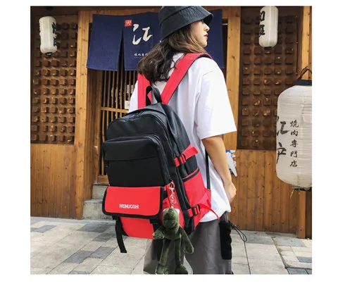 

Fashion 2021 backpack for boys girls simple large capacity fashion backpack fashion street photo middle school students bag