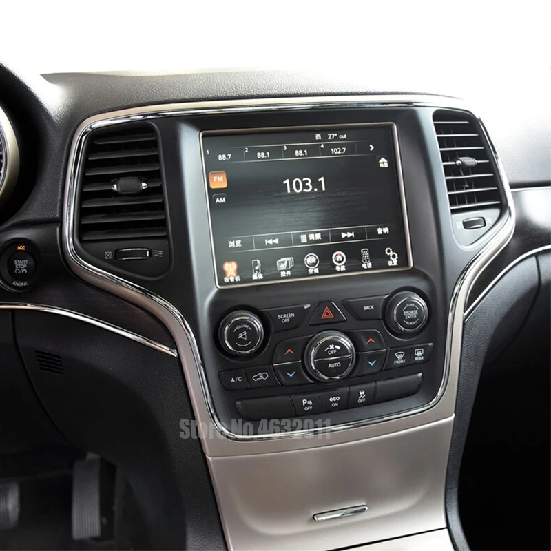 Для Jeep Grand Cherokee 2011-2018 ABS углеродное волокно/Хромированный Автомобильный интерьер