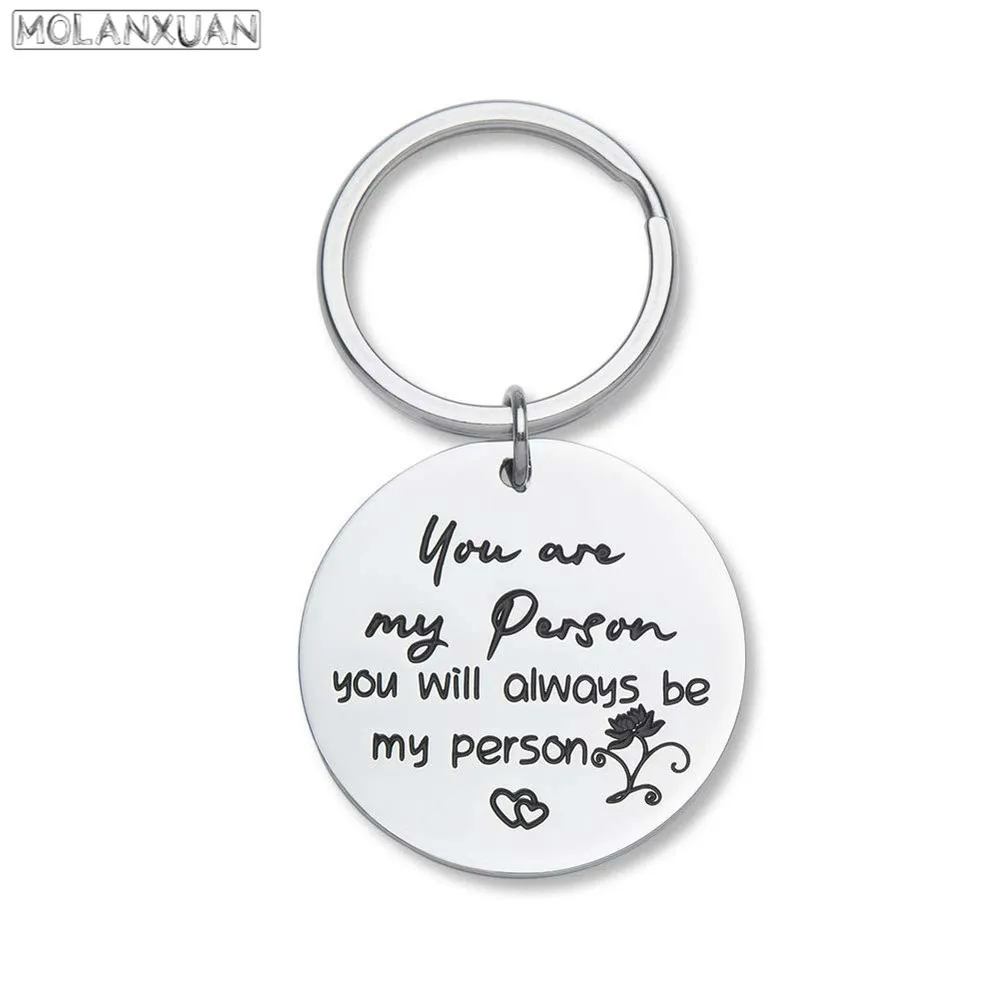 Брелок с гравировкой для лучшего друга подарки вы мой человек кольцо ключей