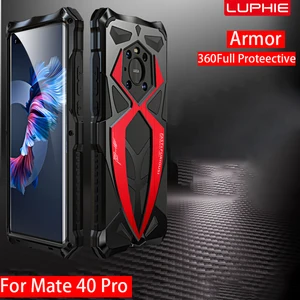 armor 360 full protective metal for huawei mate 40 pro plus case cover silicone shockproof cases funda coque bumper free global shipping
