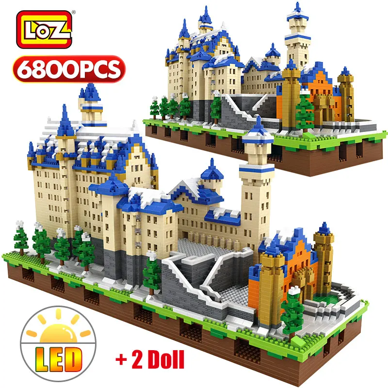 Лоз мини блоки Новый Лебедь Каменный Замок 3D модель строительные технические