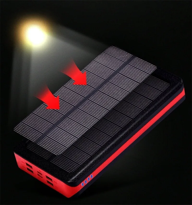 50000mAh Большая емкость портативный внешний аккумулятор солнечная батарея
