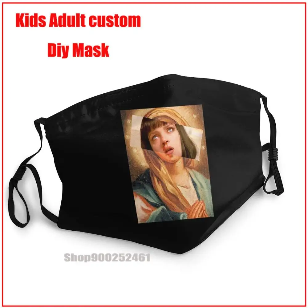 

Pulp Fiction Virgin Mia DIY mascarilla harry mask washable reusable face mask adult mouth mask with design funny