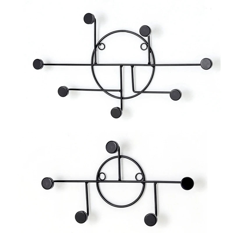 

Nordic Style Geometry Wall Decoration Hanging Hook Clothes Hat Key Metal Wall Storage Hanger for Home
