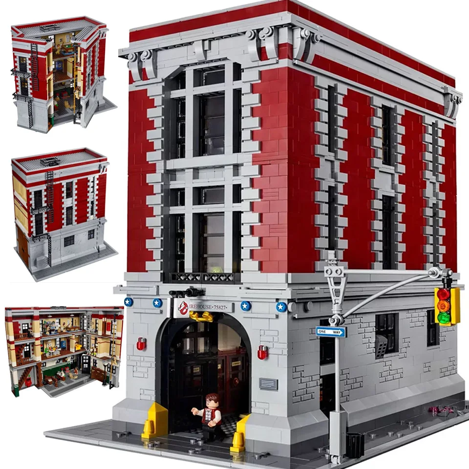 

16001 4705 шт., Детский конструктор «Ghostbusters Firehouse»