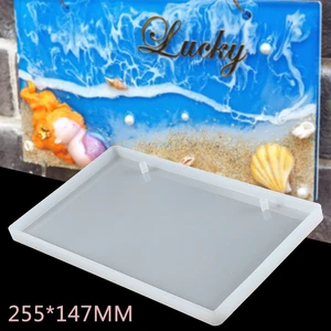 1 шт., прямоугольная зеркальная форма из эпоксидной смолы