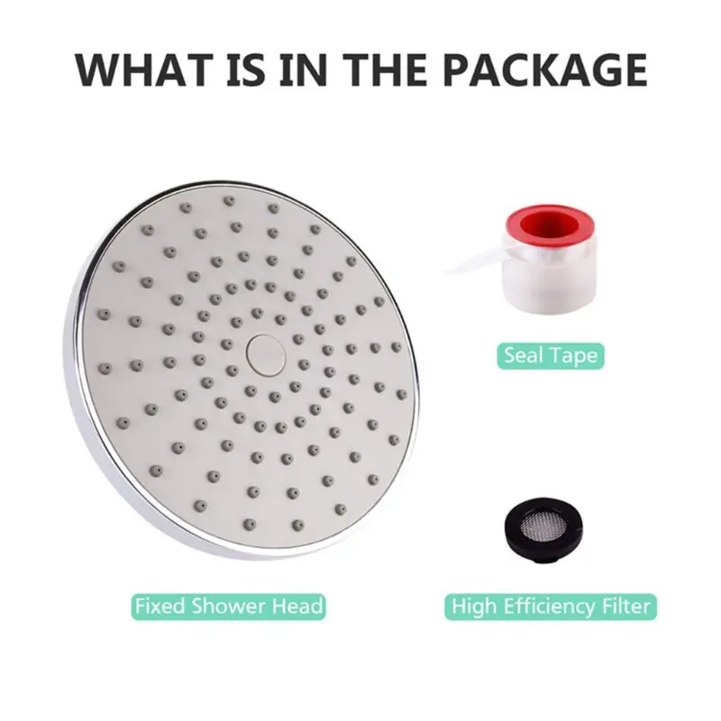 

Comfortable low pressure rain shower head, stainless steel shower head. Universal G1/2 interface