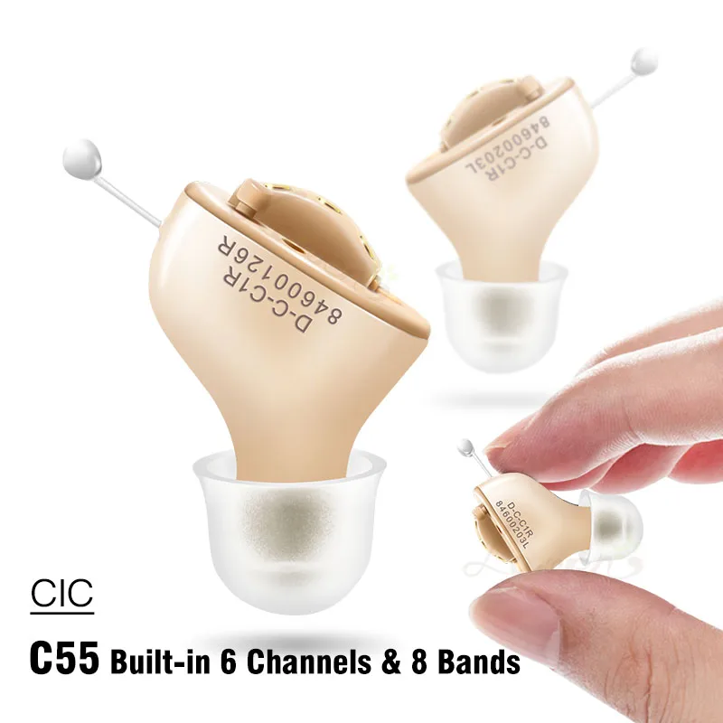 Слуховой аппарат C55 невидимый с 6 ю каналами и 8 полосами|Слуховые аппараты| |