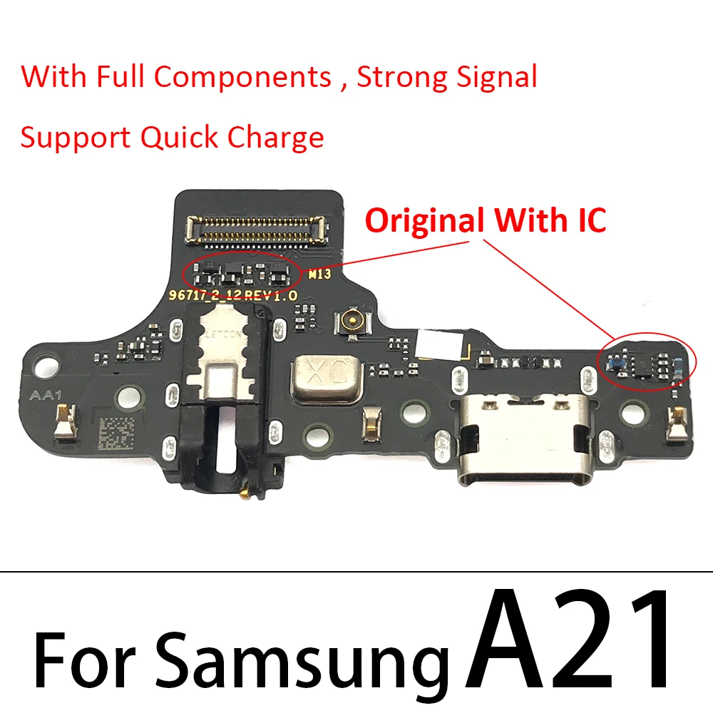 Для Samsung A03 оригинальная USB зарядная плата Разъем Порт гибкий кабель для A01 A11 A12 A21