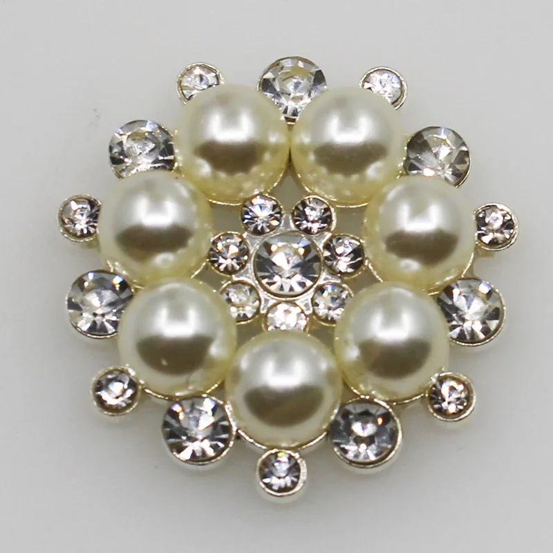 5 шт. металлические жемчужные пуговицы 28 мм