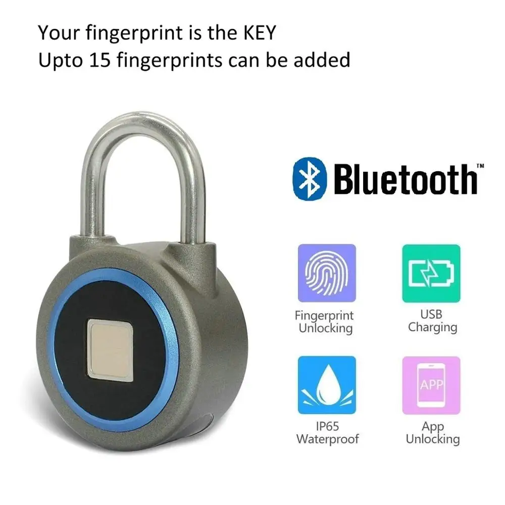 Замок с отпечатком пальца-Умный 2-го поколения Bluetooth-пульт дистанционного