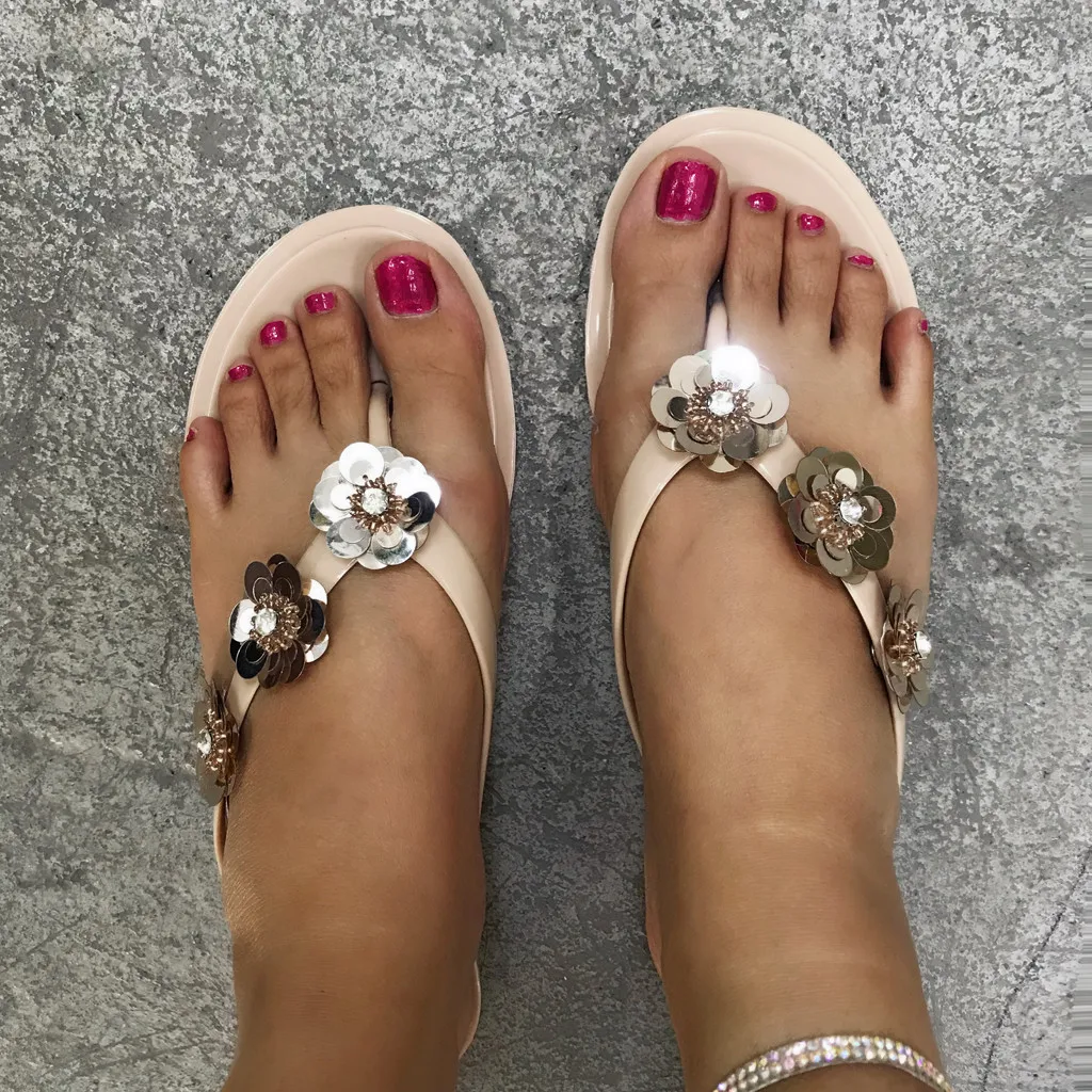 Летние женские Вьетнамки Нескользящие на платформе плоской подошве дышащие с