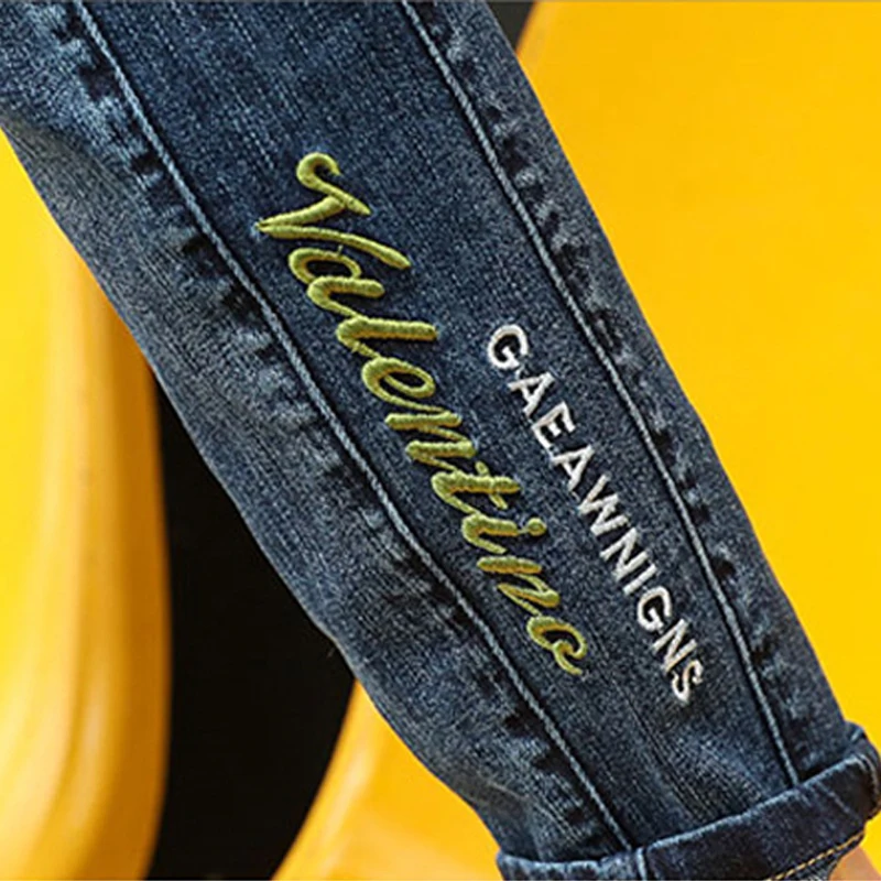 IENENS джинсы для маленьких мальчиков джинсовые брюки модные детские Стрейчевые