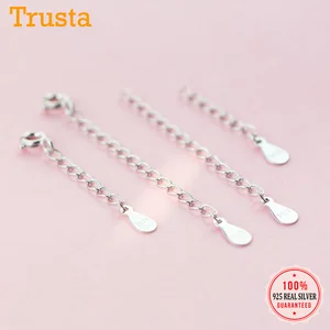 Trusta подлинное Серебро S925 пробы простой удлинитель колье цепочка 925 серебро ювелирные изделия W001