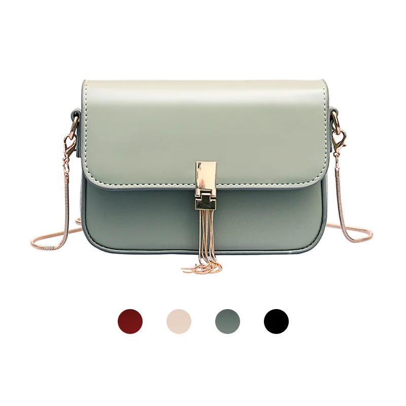 Женская маленькая сумочка с цепочкой-кольцом женская красная сумка кисточками