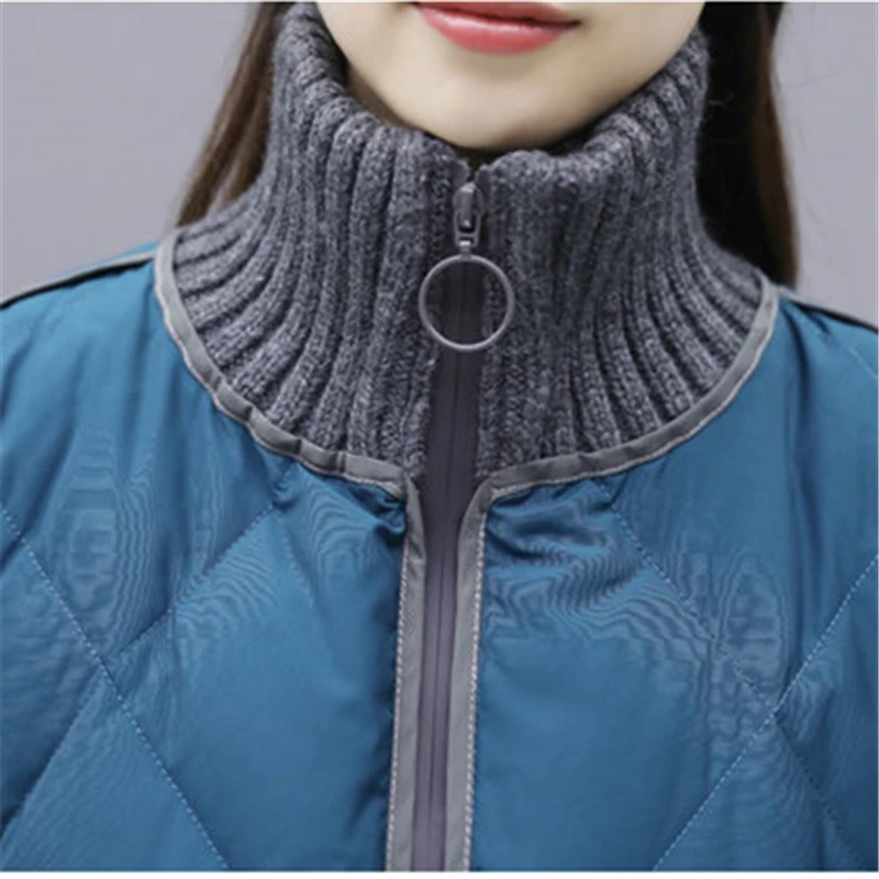 Женское хлопковое пальто средней длины новинка зимы 2019 свободное толстое выше