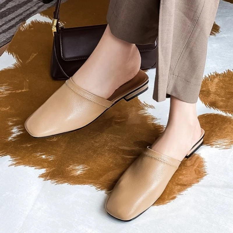 

KemeKiss Women Sandals Real Leather Slingbacks Square Toe Shoes For Summer Women Fashion Daily Ladies Footwear Size 33-40