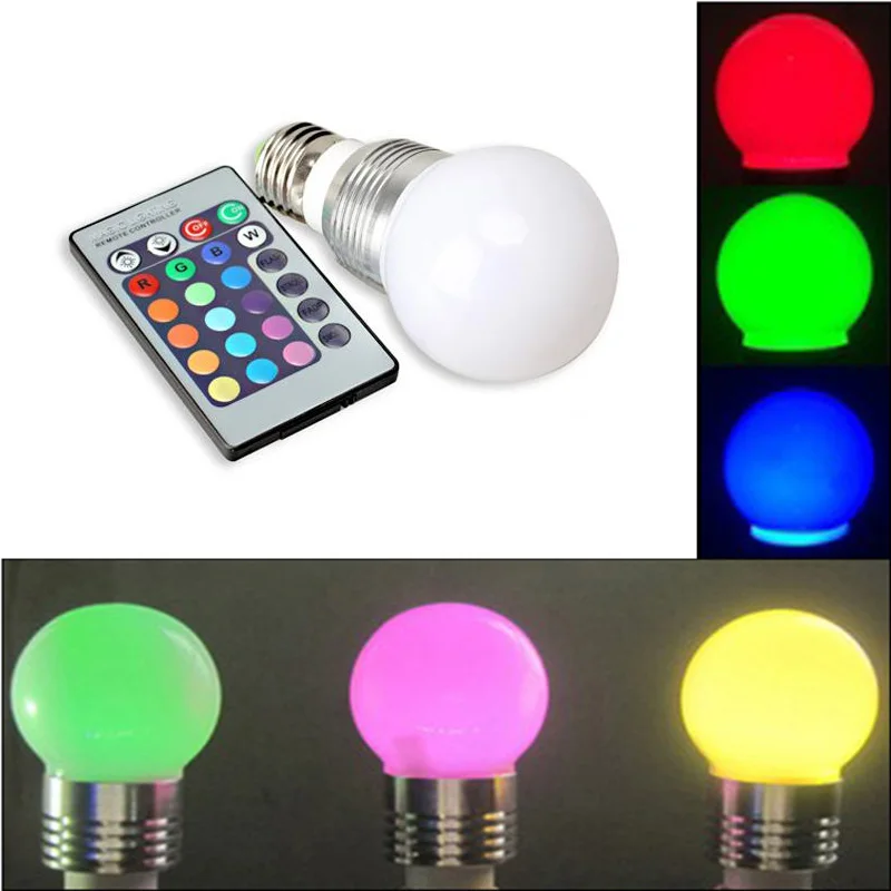 

E27 5W RGB LED Bulb Light With IR Remote Controller 16 Color Change Lamp Changing Bulb Led Lampada Home Decor AC85V-265V