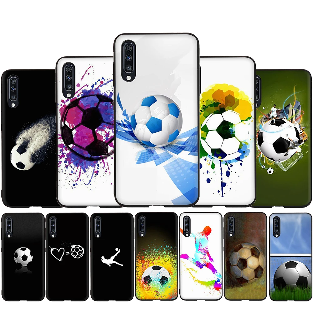 Мягкий силиконовый чехол для телефона с футбольным мячом Samsung A3 A5 A6 Plus A7 A8 A9 A10s 20s 30s
