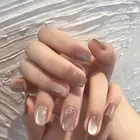 Популярный клей для ногтей nailfan для ногтей молочный чай кошачий глаз клей для ногтей смузи широкий зернистый Прозрачный Универсальный гель