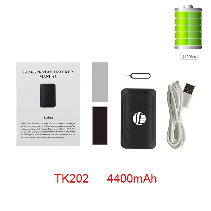 TK202 - 4400mAh TK202 супер длинный стандарт gps трекер Водонепроницаемый Магнитный трекер автомобиля gps локатор многофункциональный бесплатный веб-приложение/Платформа - Цвет: TK202 - 4400mAh