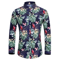 new fashion mens printed floral long sleeve casual shirt soft thin spring summer standard fit social business dress shirt s 7xl