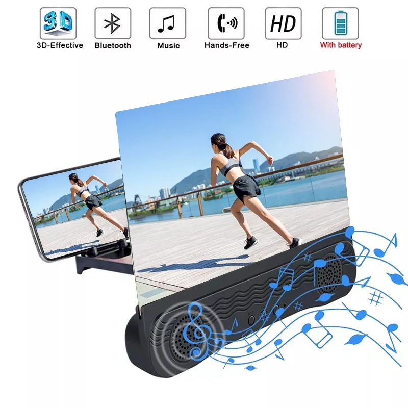 

2021 Desktop Phone Holder Stand Universal Mobile Phone Screen Magnifier 3D Enlarger Magnifying Video Amplifier Projector Bracket