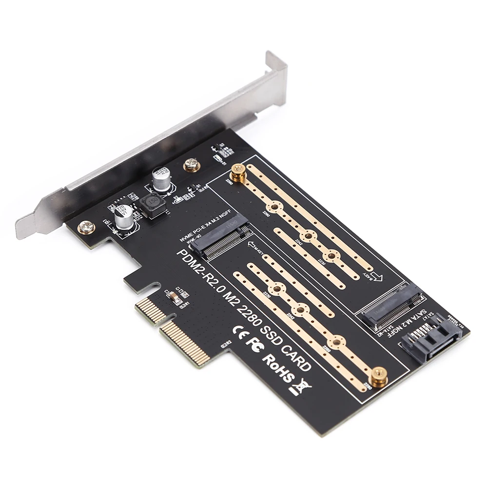 PCIE to M2/M.2 Adapter Add On Card SATA M.2 NVMe SSD NGFF PCI Express 3.0 X4 M Key +B M2 PCI-E | Компьютеры и офис