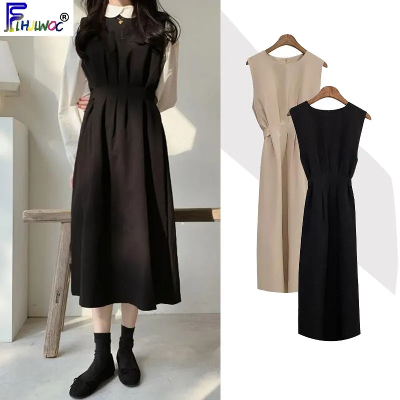 Платье женское длинное в Корейском стиле праздничное платье трапеция без