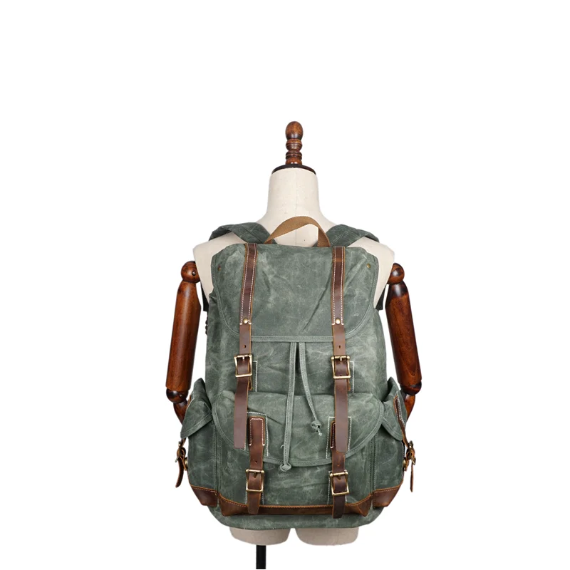 Винтажный холщовый рюкзак унисекс Jonlily повседневный восковой водонепроницаемый