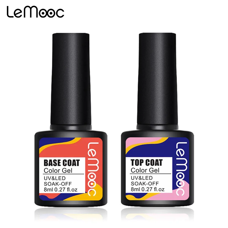 LEMOOC 8 мл базовое верхнее покрытие впитывает УФ гель лак для ногтей светодиодный