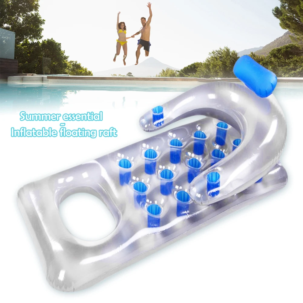 

Inflatable Floating Row Summer PVC Water Hammock Swimming Pool Air Mattresses Beach Water Sports Pool Float Lounger Chair